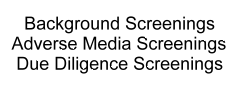 Due Diligence Screenings  Individual & Business